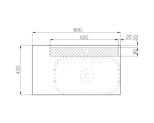 Тумба с раковиной дуб рустикальный/фьорд 80 см Акватон Мишель 1A2568K3MIX30