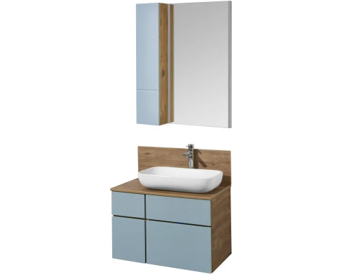 Комплект мебели дуб рустикальный/фьорд 80 см Акватон Мишель 1A256801MIX30 + 1A256603MIDR0 + 1AX169WBXX000 + 1A253902MIX40 + 1A244303MIX30