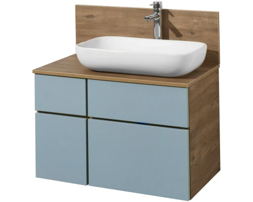 Комплект мебели дуб рустикальный/фьорд 80 см Акватон Мишель 1A256801MIX30 + 1A256603MIDR0 + 1AX169WBXX000 + 1A253902MIX40 + 1A244303MIX30