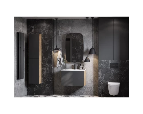 Комплект мебели графит софт/дуб веллингтон 75 см Акватон Сохо 1A258101AJA00 + 1WH501619 + 1A258302AJA0L