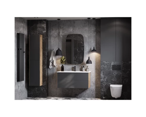 Комплект мебели графит софт/дуб веллингтон 100,5 см Акватон Сохо 1A258201AJA00 + 1WH501627 + 1A258302AJA0R