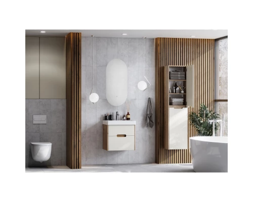 Комплект мебели бежевый/дуб веллингтон 55 см Акватон Оливия 1A254201OLVG0 + 1WH501620 + 1A256402A1010