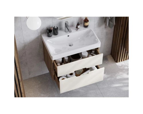 Комплект мебели бежевый/дуб веллингтон 70,5 см Акватон Оливия 1A254301OLVG0 + 1WH501628 + 1A256502A1010