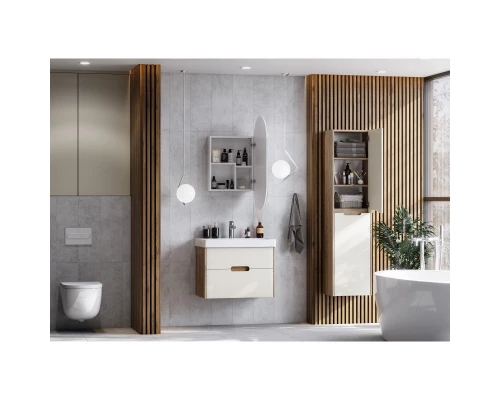 Комплект мебели бежевый/дуб веллингтон 70,5 см Акватон Оливия 1A254301OLVG0 + 1WH501628 + 1A254502OL010