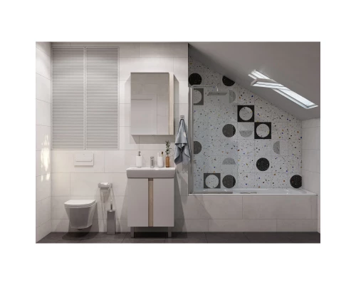 Комплект мебели дуб верона/белый глянец 60 см Акватон Кантри 1A257401AHB20 + 1WH302186 + 1A257702AHB20