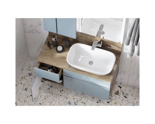 Комплект мебели дуб рустикальный/фьорд 100 см Акватон Мишель 1A256901MIX30 + 1A256703MIDR0 + 1AX169WBXX000 + 1A253902MIX40 + 1A244203MIX30