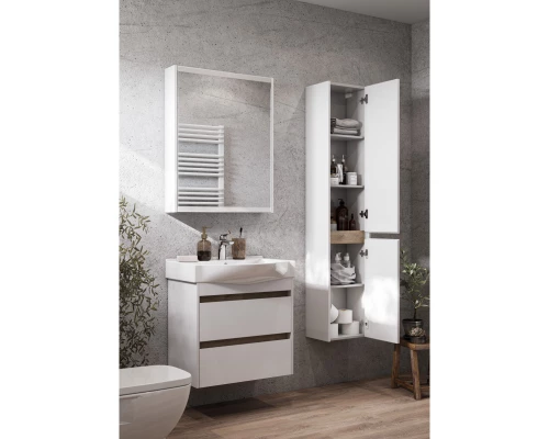 Комплект мебели белый глянец/дуб эндгрейн 65 см Акватон Нортон 1A248801NT010 + 1WH302501 + 1A249102NT010