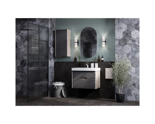 Комплект мебели грей/дуб ойстер 70,5 см Акватон Оливия 1A254301OLUG0 + 1WH501628 + 1A256502A1010