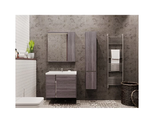 Комплект мебели грецкий орех 80 см Акватон Стоун 1A228201SXC80 + 1WH302251 + 1A228302SXC80