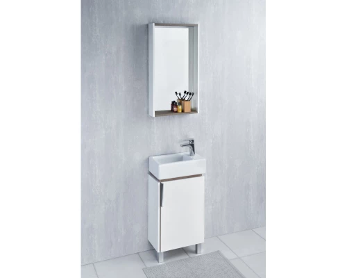 Комплект мебели белый глянец/джарра 46 см Акватон Бэлла 1A221501BBAZ0 + 1WH301972 + 1A221702BBAZ0