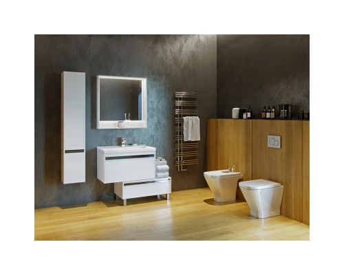 Комплект мебели белый глянец 80 см Акватон Капри 1A230201KP010 + 1WH302251 + 1A230402KP010