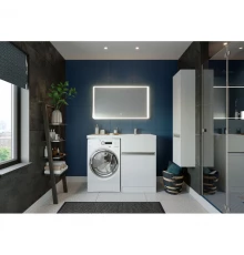 Комплект мебели белый глянец 120 см Акватон Лондри 1A235901LH010 + 1A72243KLH010 + 1A252902SU010