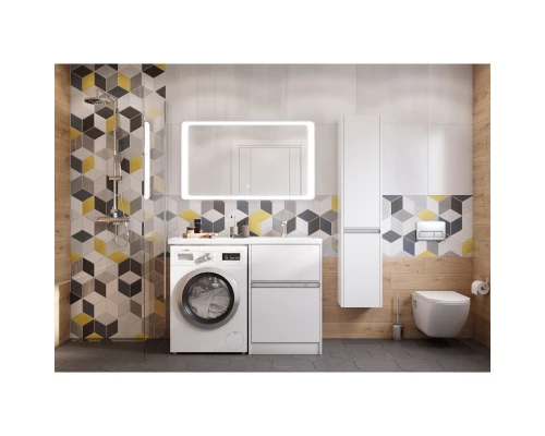 Комплект мебели белый глянец 120 см Акватон Лондри 1A235901LH010 + 1A72243KLH010 + 1A252902SU010