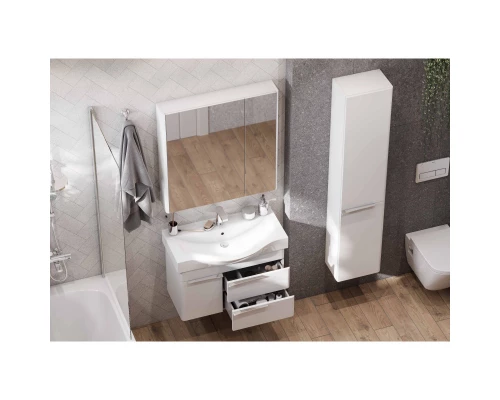 Комплект мебели белый глянец 80 см Акватон Беверли 1A235501BV010 + 1WH302422 + 1A237102BV010