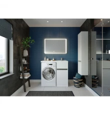 Комплект мебели белый глянец 105 см Акватон Лондри 1A236001LH010 + 1A72223KLH010 + 1A252802SU010