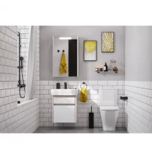 Комплект мебели белый глянец/ясень фабрик 50 см Акватон Верди 1A195901VDAV0 + 1WH302184 + 1A195802VDAV0