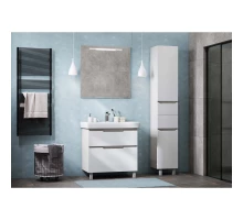 Комплект мебели белый/выбеленное дерево 80 см Акватон Дакота 1A202901DAAY0 + 1WH302084 + 1A203102DA010