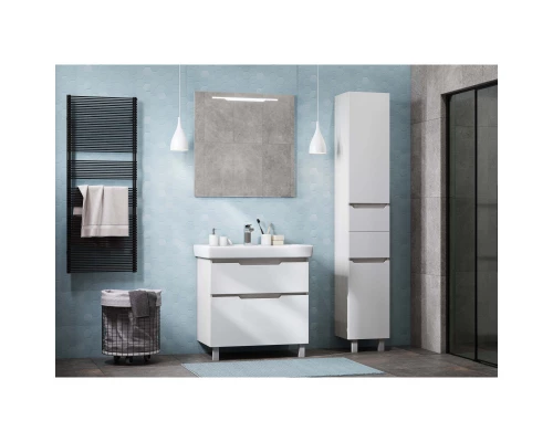 Комплект мебели белый/выбеленное дерево 80 см Акватон Дакота 1A202901DAAY0 + 1WH302084 + 1A203102DA010