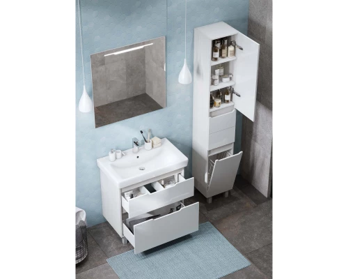 Комплект мебели белый/выбеленное дерево 80 см Акватон Дакота 1A202901DAAY0 + 1WH302084 + 1A203102DA010