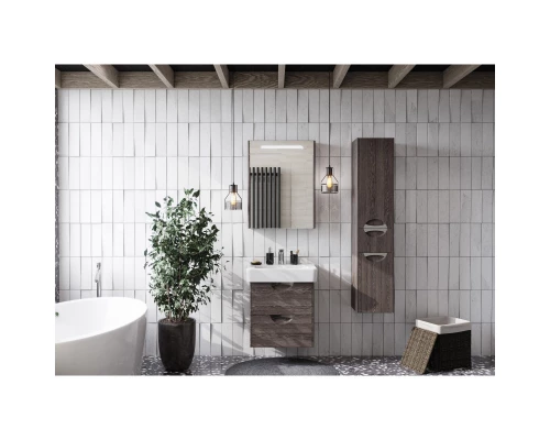 Комплект мебели дуб макиато 60 см Акватон Сильва 1A211801SIW50 + 1WH302186 + 1A216202SIW50