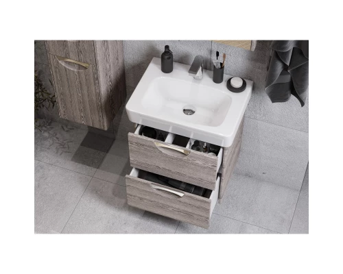 Комплект мебели дуб фьорд 60 см Акватон Сильва 1A211801SIW60 + 1WH302186 + 1A216202SIW60