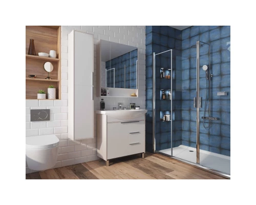 Комплект мебели белый глянец/ясень фабрик 80,5 см Акватон Рико 1A215401RIB90 + 1WH207783 + 1A215302RIB90