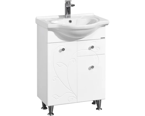 Комплект мебели белый глянец 60,5 см Акватон Лиана 1A162901LL010 + 1WH109652 + 1A162602LL010