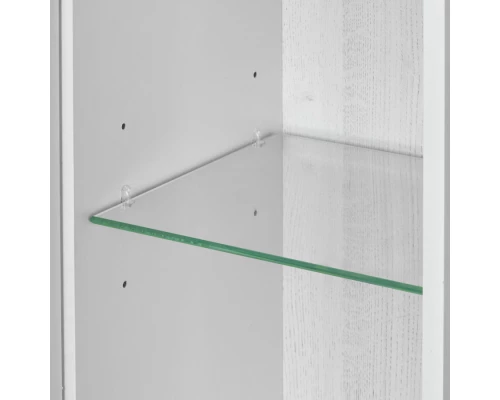 Шкаф САКУРА 35, подвесной, левый, ольха наварра, белый глянец