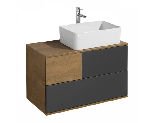 Тумба ТЕРРА 85, дуб кантри, антрацит (под раковину MILA 35, Одри 42, Лола 60)