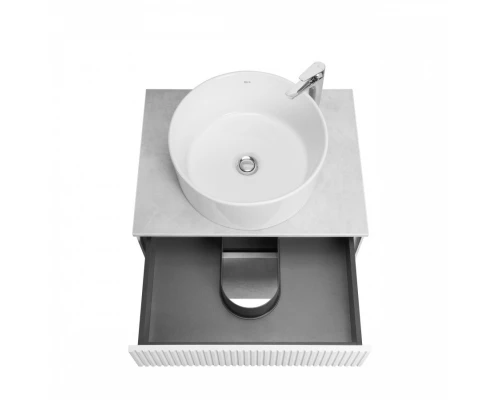 Тумба МАРБЛ 60, 2 ящ., слейт/белый матовый (под раковину MILA 35, MILA 40, ОДРИ Soft 42)