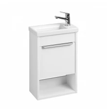 Тумба-умывальник ХОУП 40, 1 дв., подвесная, белый матовый (под раковину МИРАНДА 40)