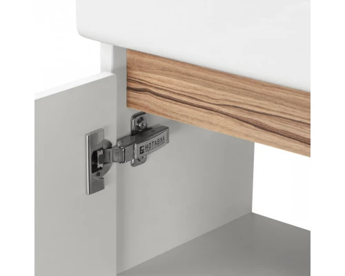 Тумба ЭКЛИПС М 46, подвесная, левая, эбони светл. (под раковину ЭРИС 46)