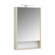 Зеркальный шкаф СКАНДИ 55, белый, дуб верона