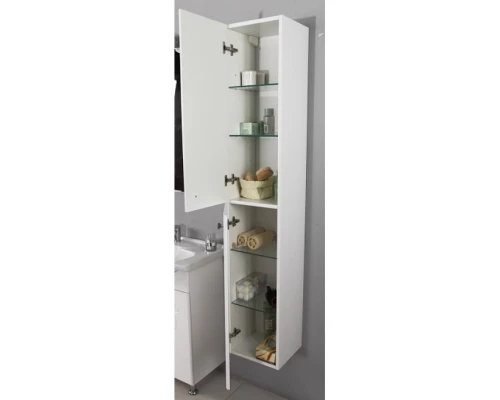 Пенал подвесной белый глянец L Акватон Домус 1A163003LL01L