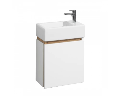 Тумба ЭКЛИПС М 46, подвесная, левая, эбони светл. (под раковину ЭРИС 46)