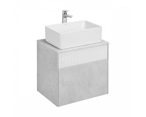 Тумба МАРБЛ 60, 2 ящ., слейт/белый матовый (под раковину MILA 35, MILA 40, ОДРИ Soft 42)