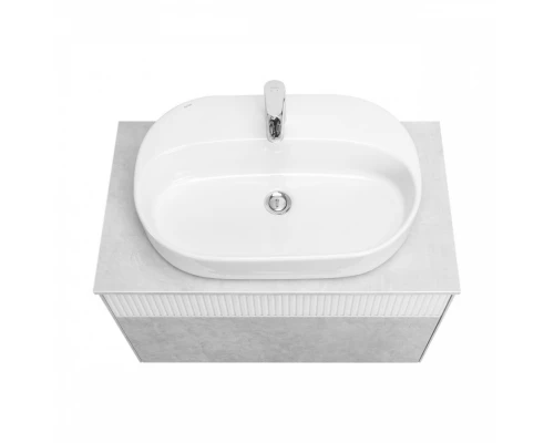 Тумба МАРБЛ 80, 2 ящ., слейт/белый матовый (под раковину MILA 35, MILA 40, ОДРИ Soft 42, ОДРИ Round 