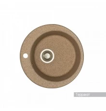 Мойка для кухни  Иверия 480x480x190 мм,круглая, терракот