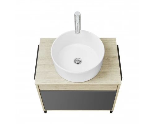 Тумба ЛОФТ УРБАН 65, серый графит, дуб орегон (под раковину MILA 35, MILA 40, ОДРИ 42)