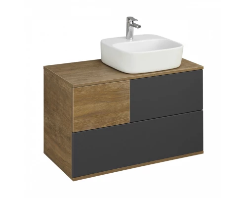 Тумба ТЕРРА 85, дуб кантри, антрацит (под раковину MILA 35, Одри 42, Лола 60)
