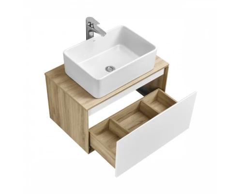 Тумба ЛИБЕРТИ 70, 1 ящ.,подв., дуб эльвезия/бел. гл-ц (под р-ну АДРИАНА 70,MILA 35,MILA 40,ОДРИ 42