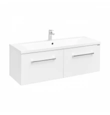 Тумба МАДРИД 120 М, 2 ящика, белая (под раковину АЙРИС М 120, АЙРИС 120, ПРЕМЬЕР М 120, ПРЕМЬЕР 120)
