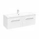 Тумба МАДРИД 120 М, 2 ящика, белая (под раковину АЙРИС М 120, АЙРИС 120, ПРЕМЬЕР М 120, ПРЕМЬЕР 120)