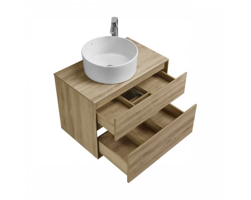 Тумба ЛИБЕРТИ 75, 2 ящ., подвесная, дуб эльвезия (под раковину ЭЛИНА 75, MILA 35, MILA 40, ОДРИ 42)