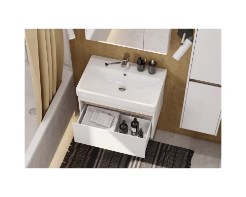 Тумба белый глянец/ясень шимо 68,2 см Акватон Марти 1A267501MY010