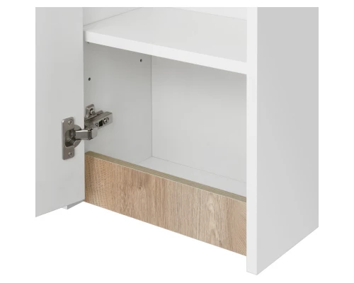 Шкаф одностворчатый 35x80 см белый глянец/дуб эндгрейн L/R Акватон Марти 1A270203MY010