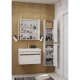 Шкаф одностворчатый 35x80 см белый глянец/дуб эндгрейн L/R Акватон Марти 1A270203MY010