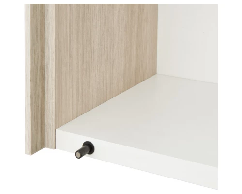 Шкаф одностворчатый 34,6x85 см белый глянец/ясень шимо L/R Акватон Асти 1A262903AX010
