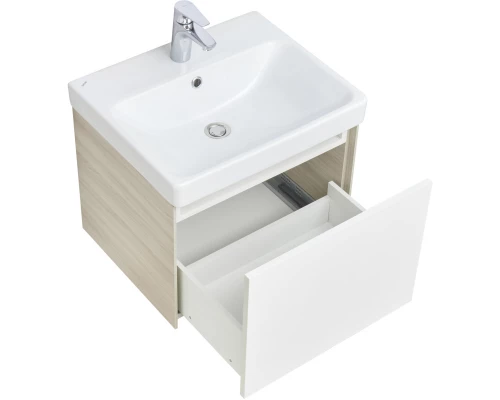 Тумба белый глянец/ясень шимо 53,2 см Акватон Асти 1A263101AXD70