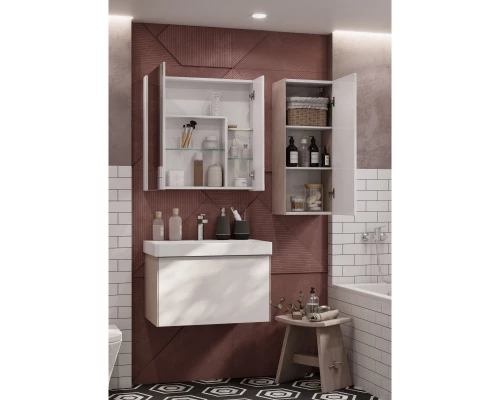 Тумба белый глянец/ясень шимо 68,2 см Акватон Асти 1A263001AXD70